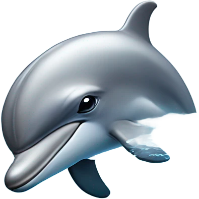 Dolphin very quiet and smart emoji