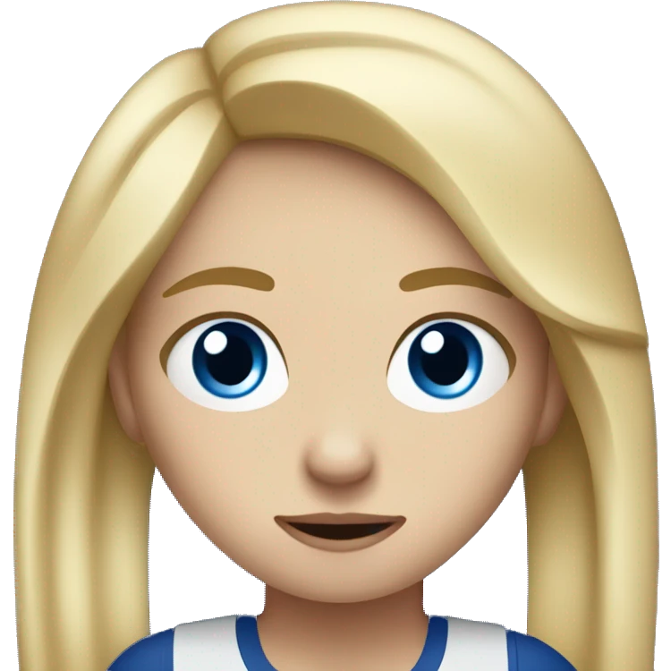 Upset blonde white girl with blue eyes holding a redbull emoji