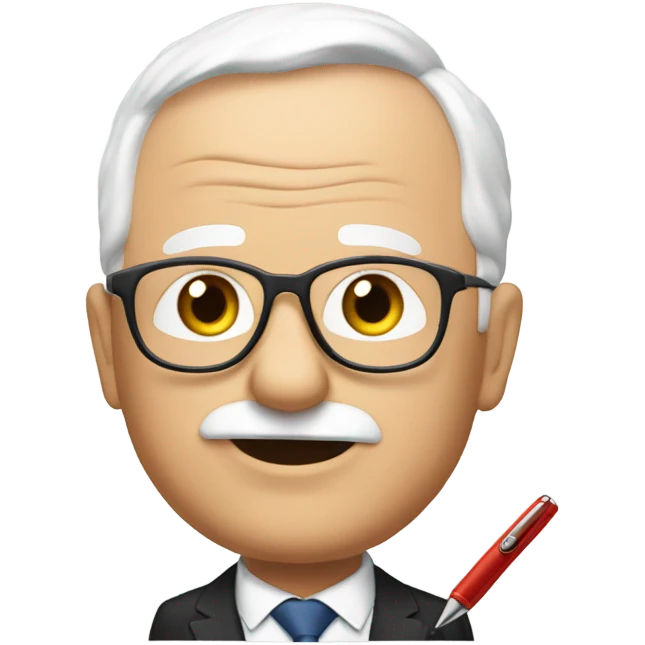 Václav Klaus holdin pen emoji