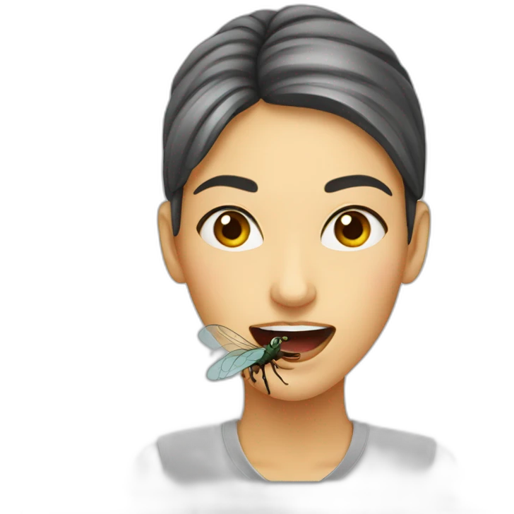 women-eating-fresh-insect emoji