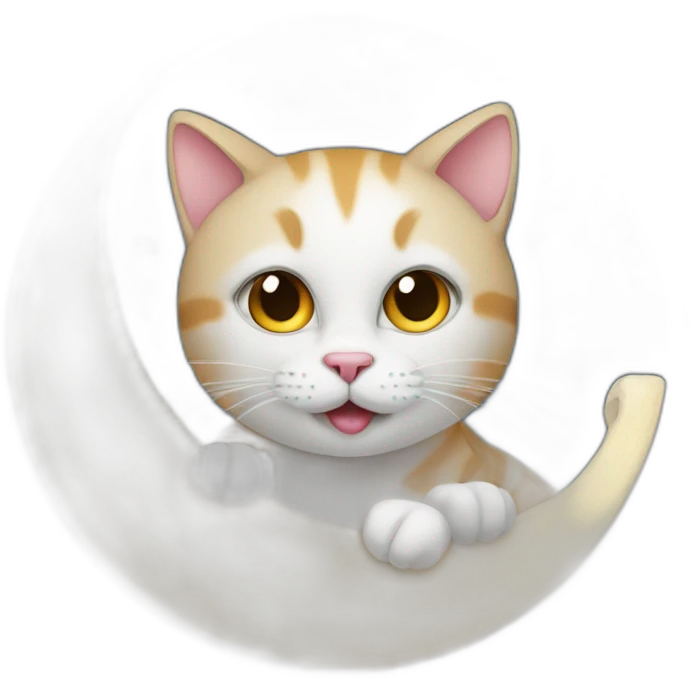  cat In the moon emoji