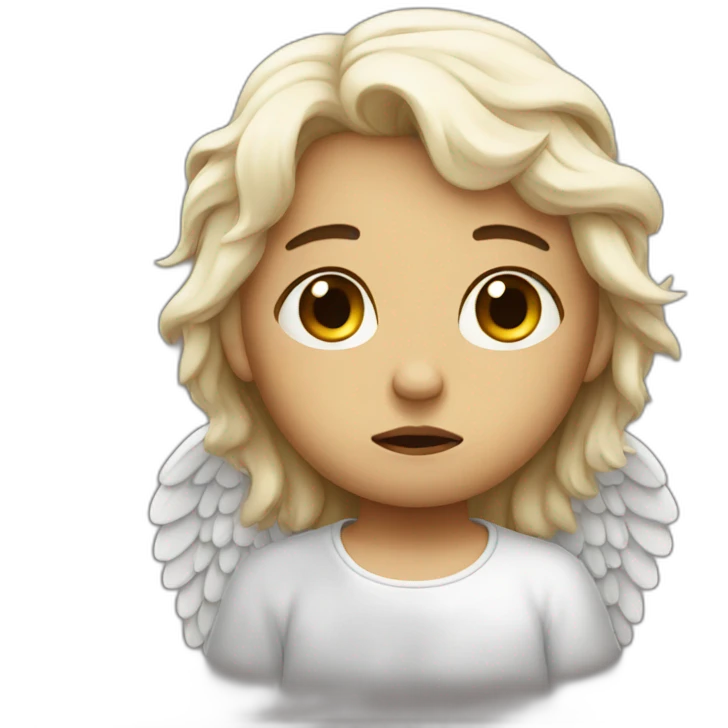 Sad angel emoji