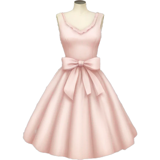 pale pink Vintage bow dress emoji