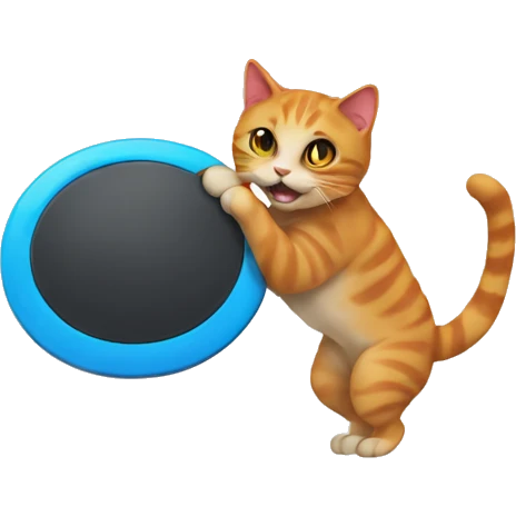 ultimate frisbee with a cat emoji