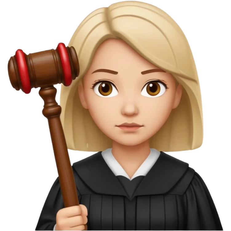 woman Judge Holding gavel  emoji