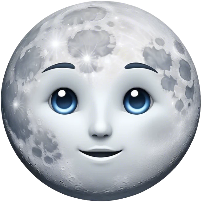 moon on the sky background emoji
