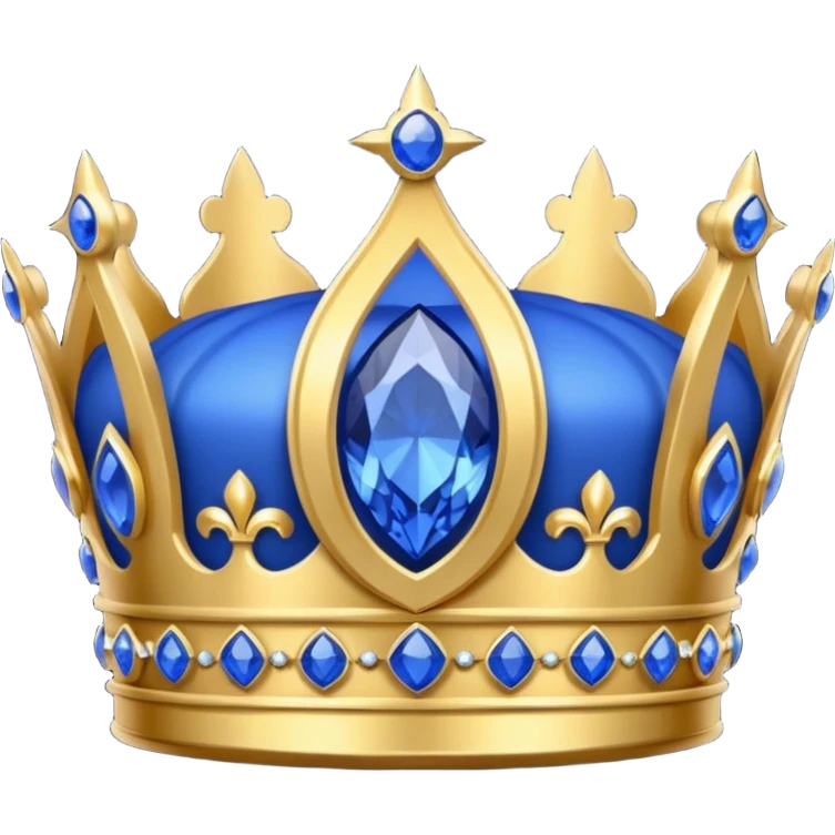 crown blue emoji