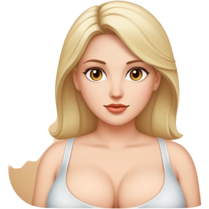 White woman with big boobs emoji