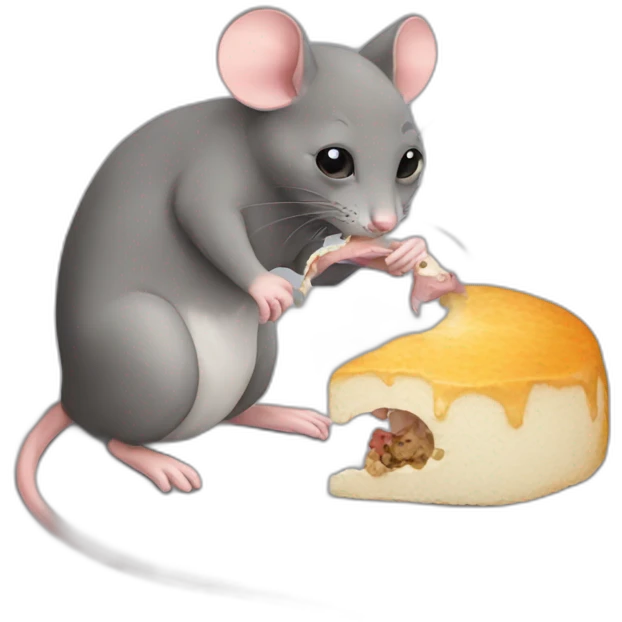 mouse eating cat emoji