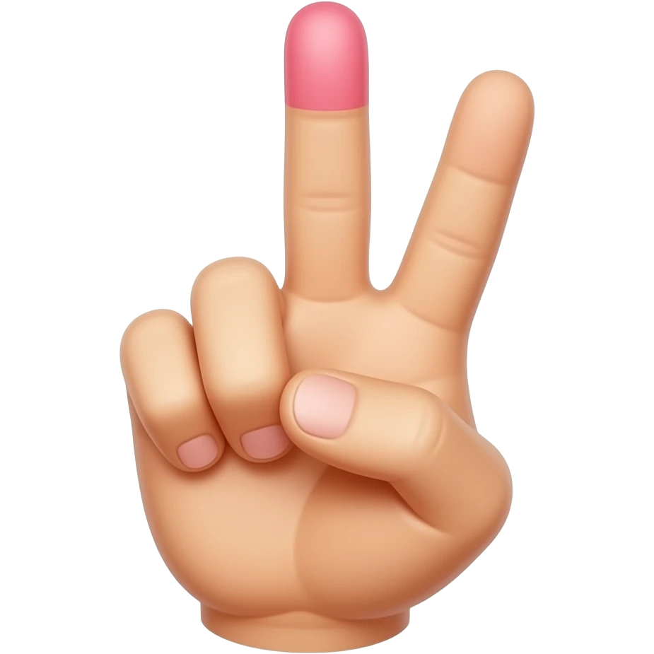 Put up the pinky finger only all the other fingers are closed emoji