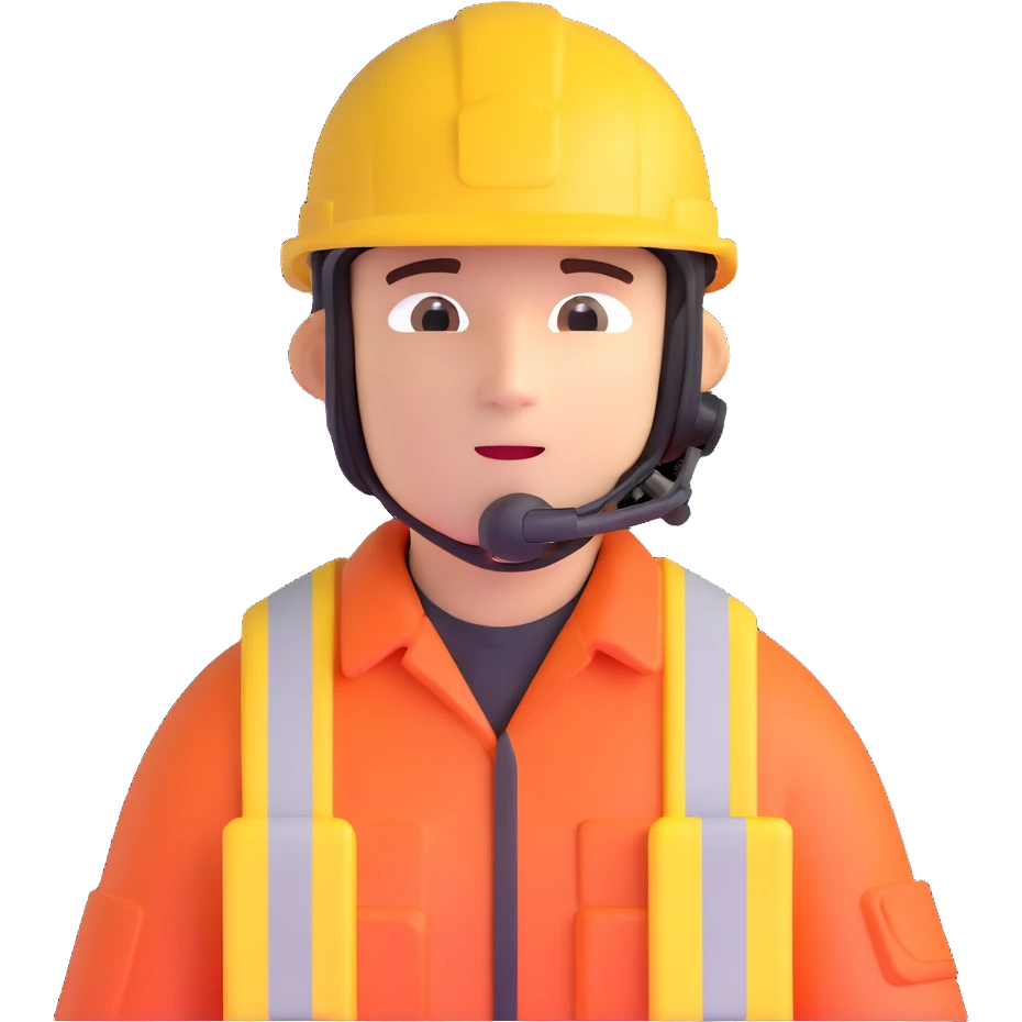 emergency rescue worker safety helmet with light emoji