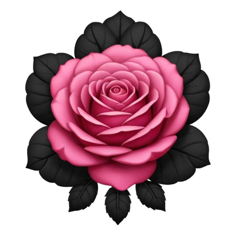 Rosa o flor negra emoji