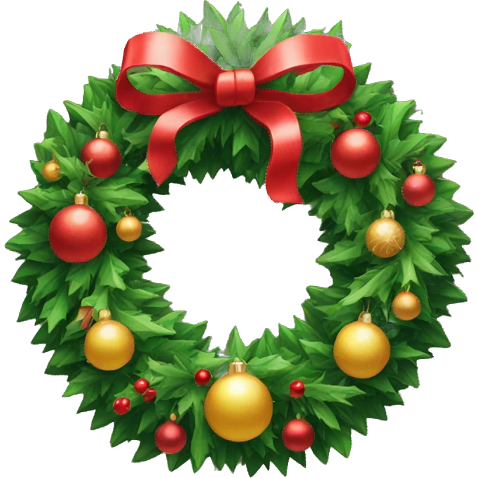 Christmas wreath emoji