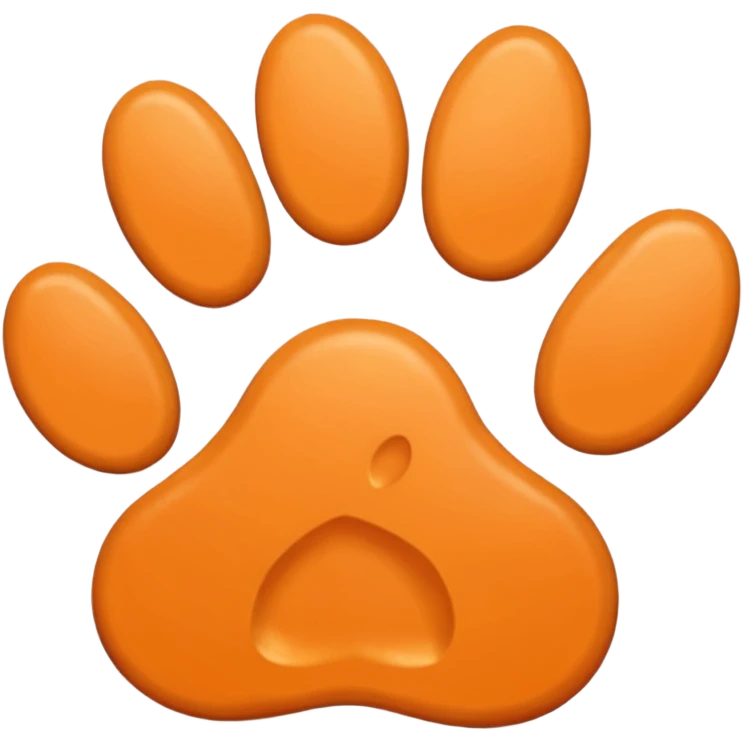 a very light pale pastel orange pawprint emoji