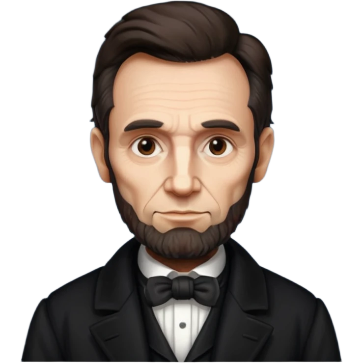 Illustrate Abraham Lincoln with  beard & classic black coat emoji
