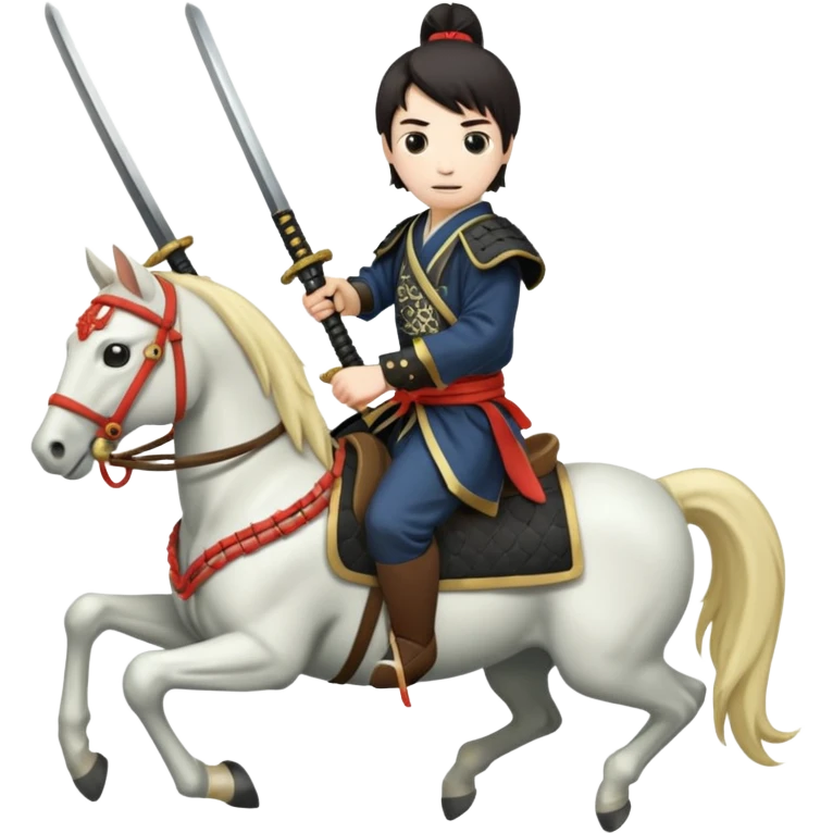 A penis holding a samurai sword riding a pussy emoji