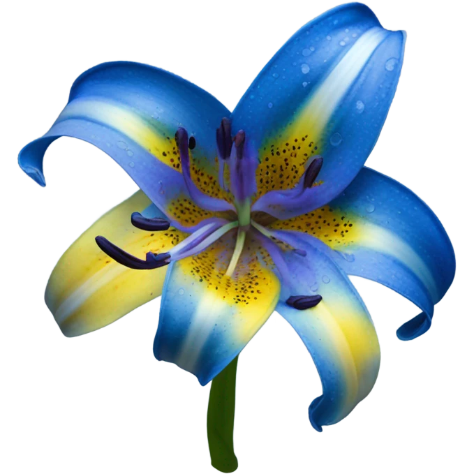 blue stargazer lily emoji
