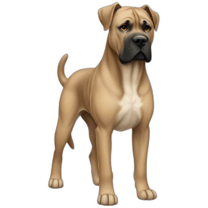 dog Cane Corso color fawn full body emoji