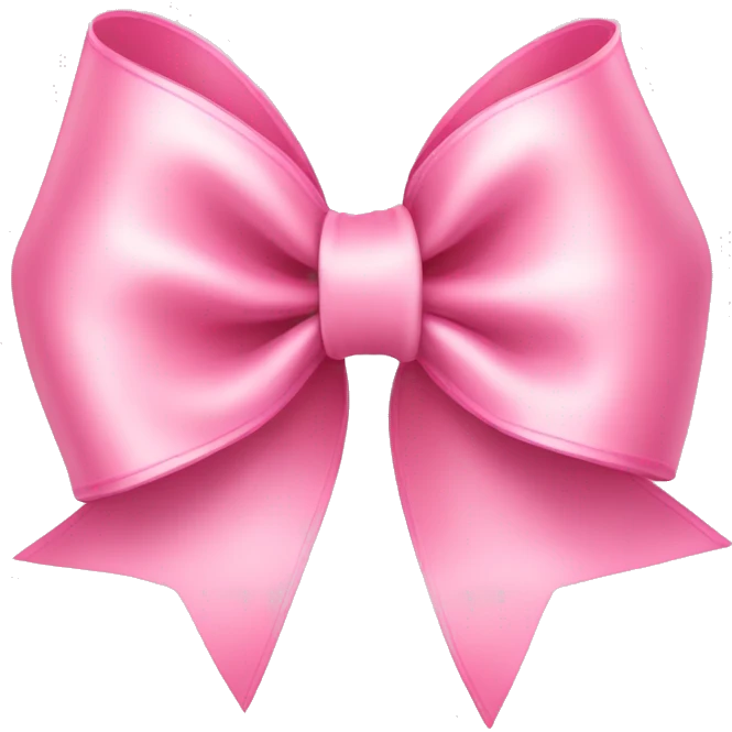 light pink ribbon bow emoji