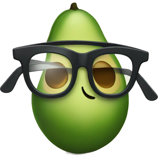avocado with glasses emoji
