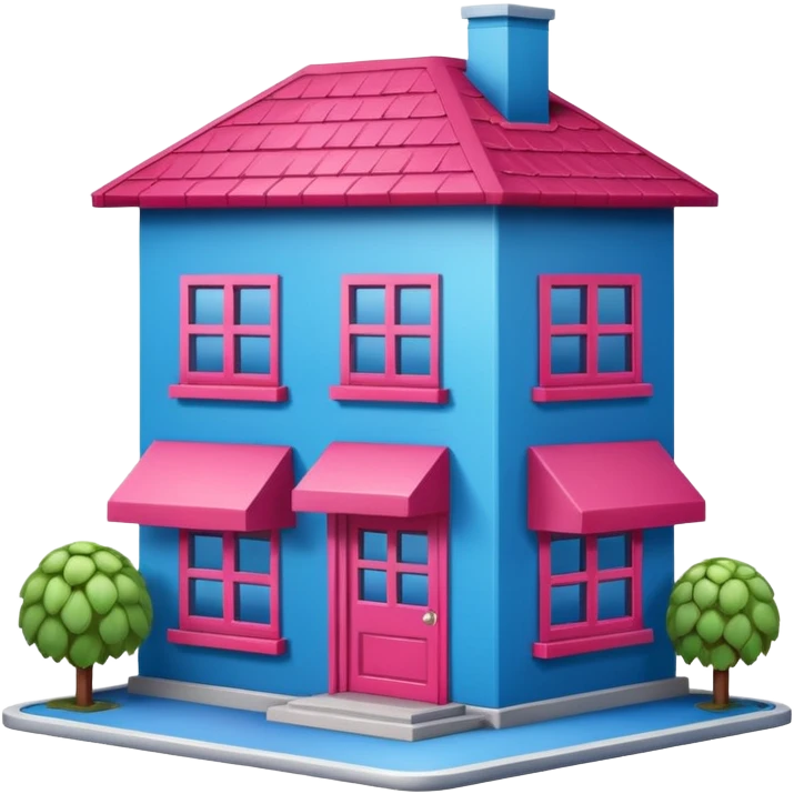 The building houses the Ozon order pickup point in its signature blue (digital blue) and raspberry colors. emoji