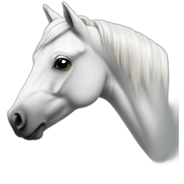 Horse white emoji