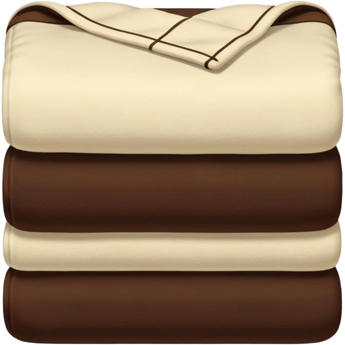 Cream and dark brown blanket emoji