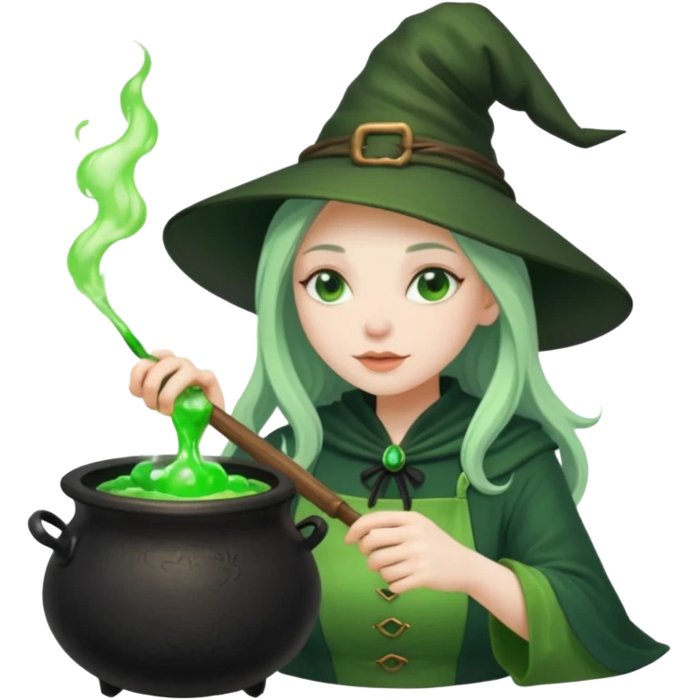 green witch cooking potion emoji