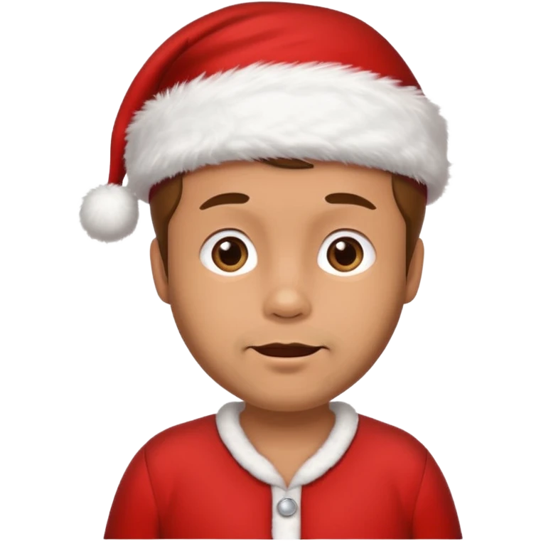 pregnant man emoji but with a santa hat emoji