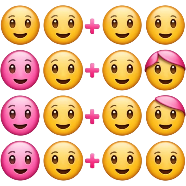 Emoji de colorrs rosados emoji