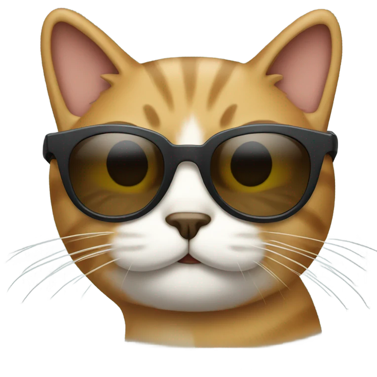 Cat with sunglasses emoji