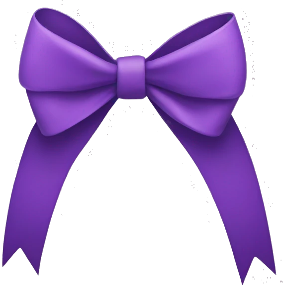 Purple bow  emoji