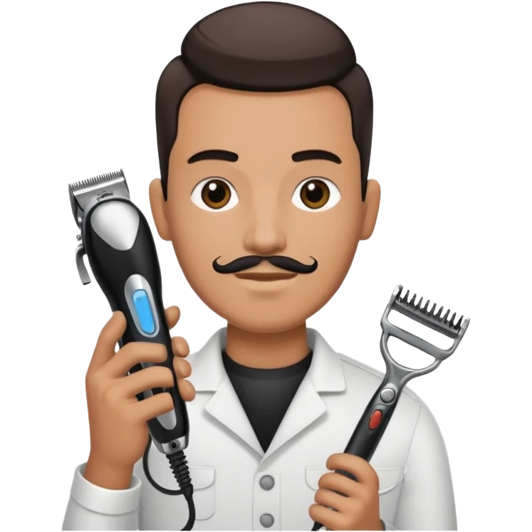 barber with clipper emoji