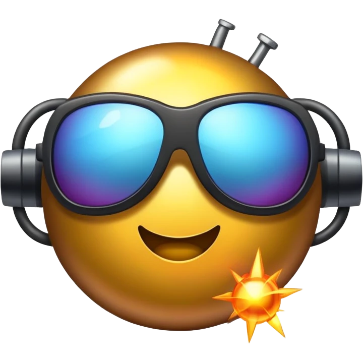 Bomb with sunglasses emoji