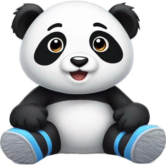 Panda with shoes emoji