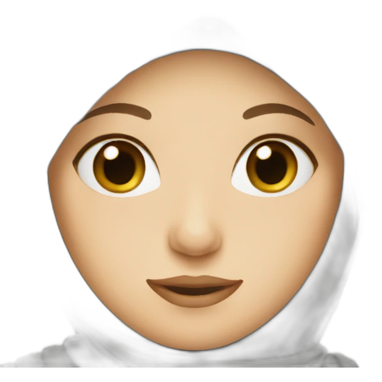 white woman wearing a hijab emoji