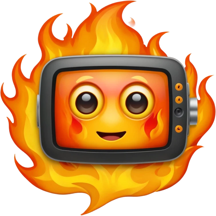 Web Cam on FIRE emoji
