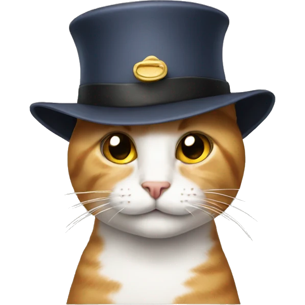 Cat wearing hat emoji