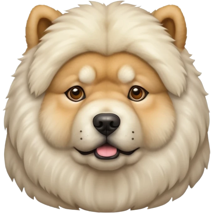 white chow chow dog emoji