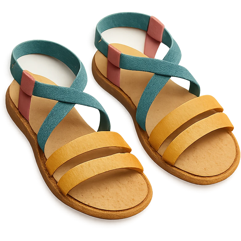 a matching pair of strappy sandals emoji