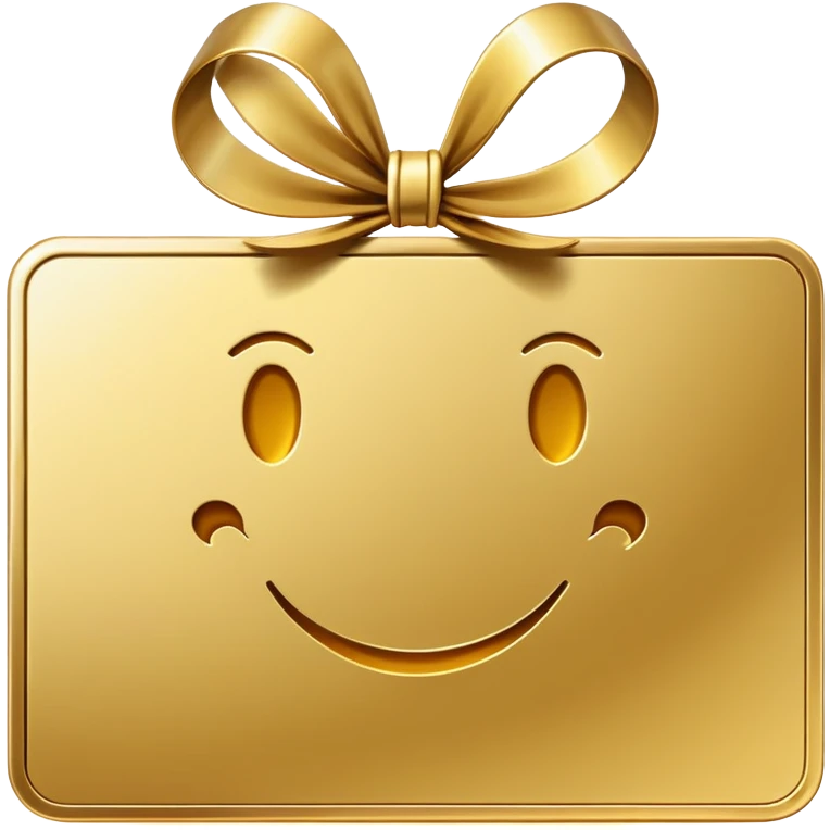 gold gift card emoji