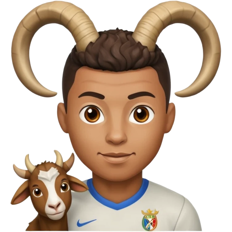 ronaldo whit the goat hornes emojie emoji