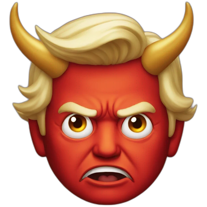 Donald trump as the devil  emoji