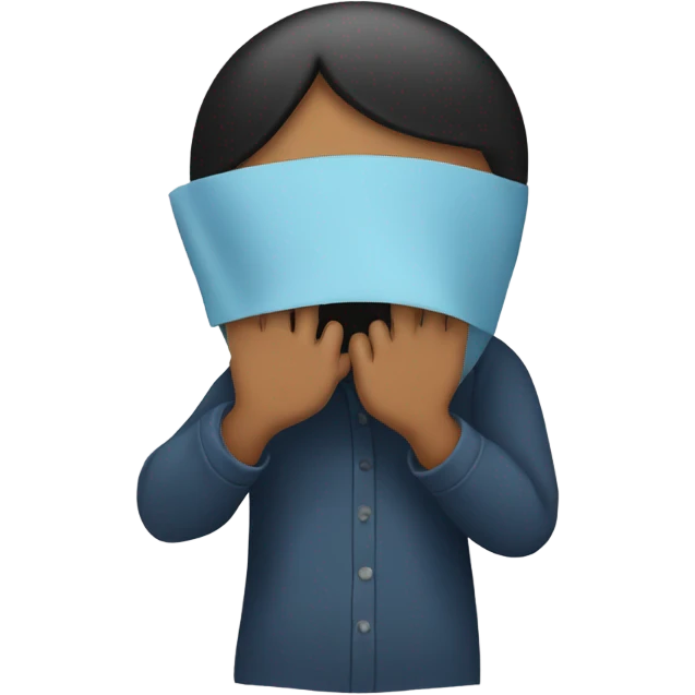 covers his face with his hands but peeks through his fingers emoji
