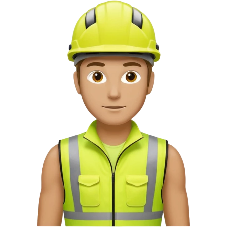 Cyclist with hi-vis vest emoji