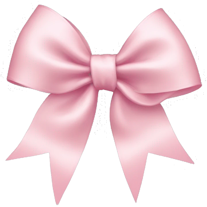 light pink ribbon bow emoji