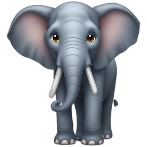 Elefante con orejas enormes emoji