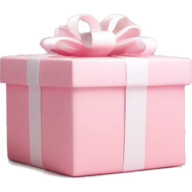 Light pink Christmas gifts under a white Christmas tree  emoji