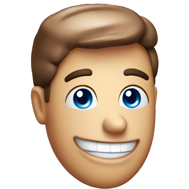 steak with blue eyes and smile emoji