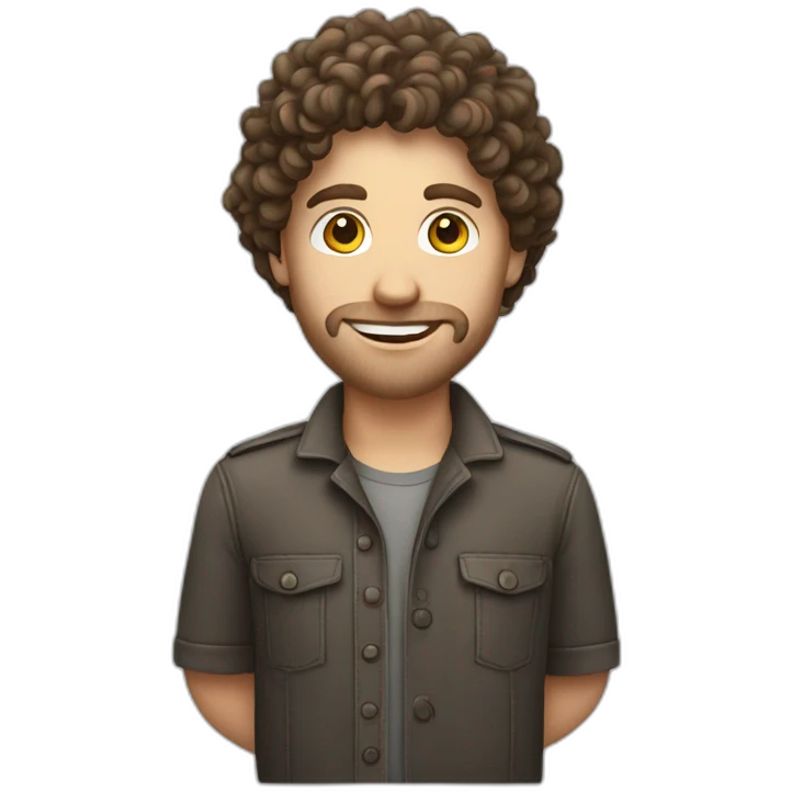 Male Photographer Caucasian curly brunette emoji